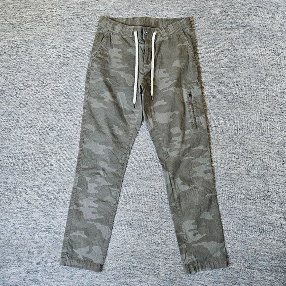 Vuori Ripstop Pants Womens Small Green Camo Drawstring Slim Fit 28x28 Hiking - Picture 1 of 9